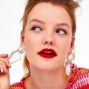 🌈2/$30 New Zara Clear Faceted Drop Earrings